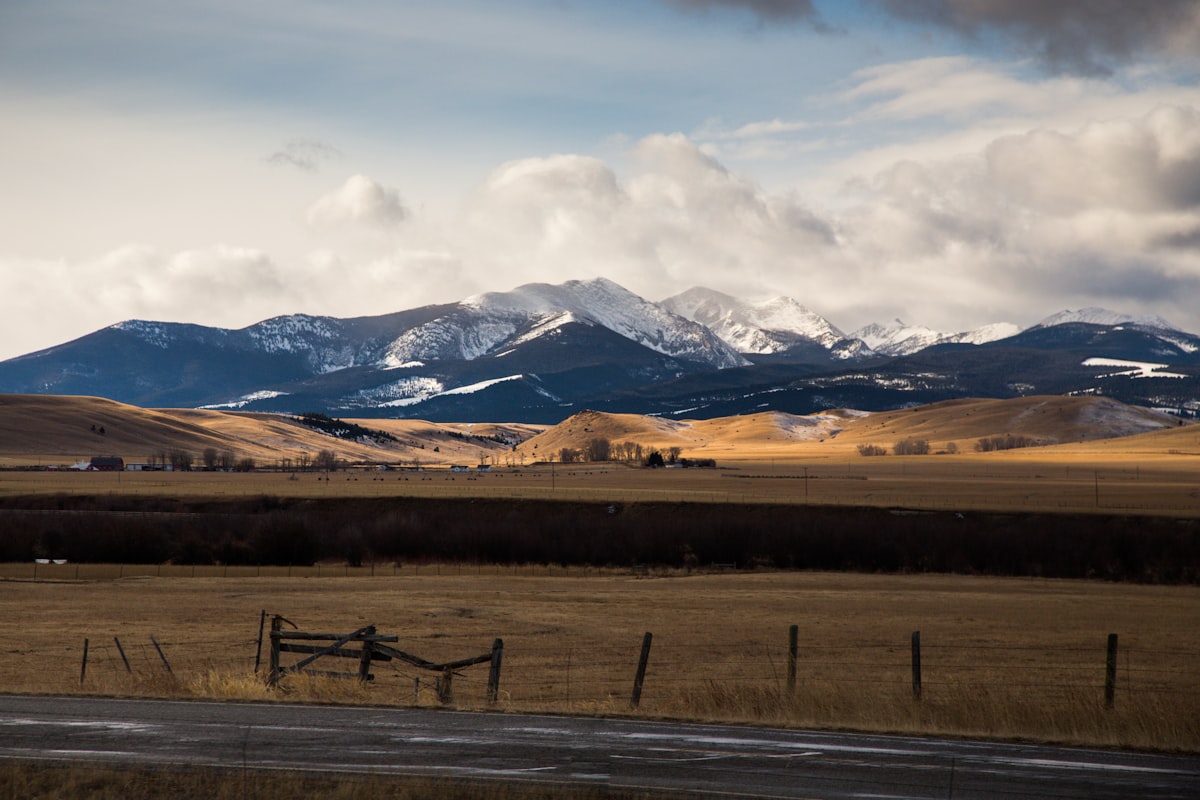 Scenic Montana mountain highway out-of-state wedding guests drive after flying into Kalispell
