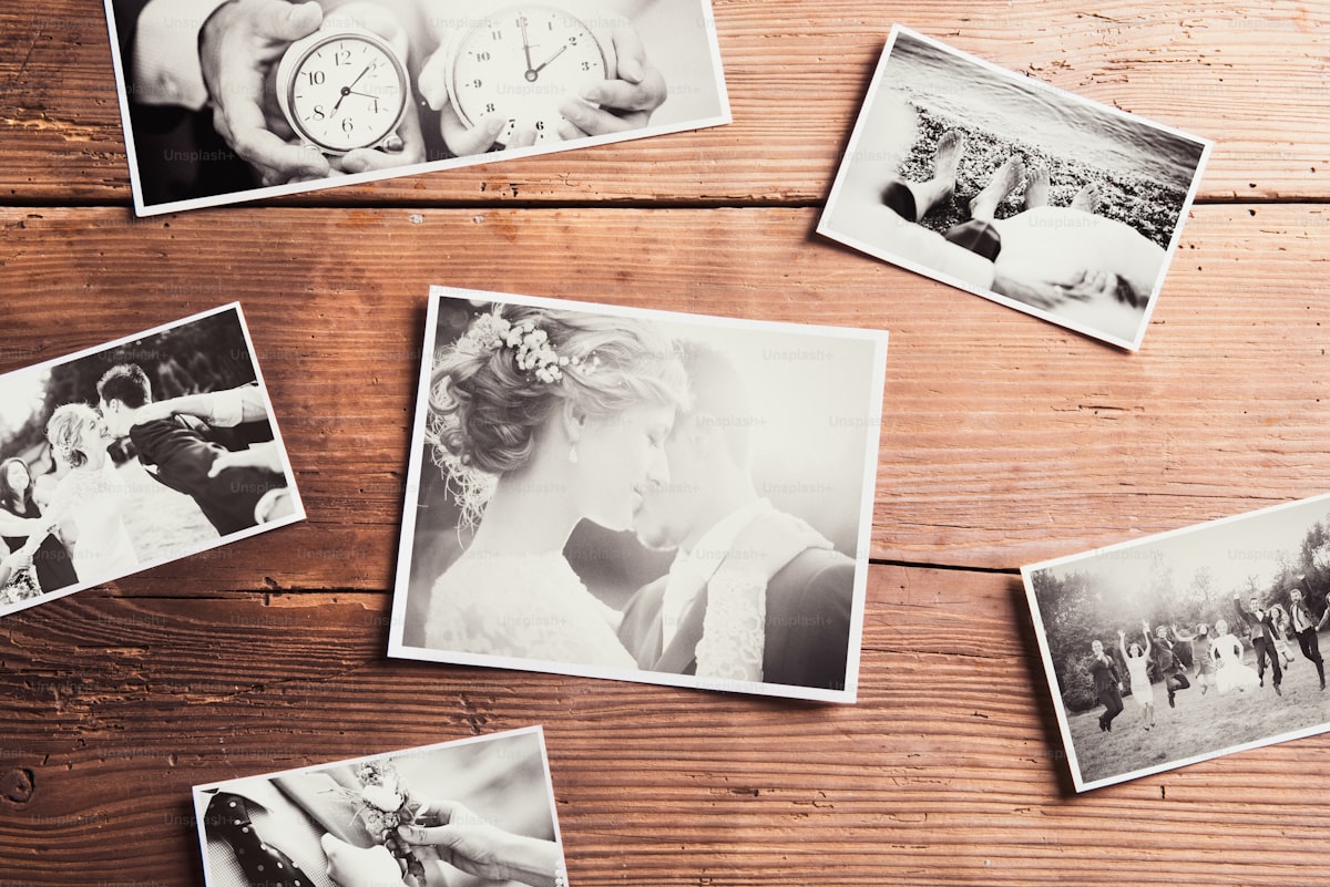 Instant photo booth prints and props at rustic Montana wedding